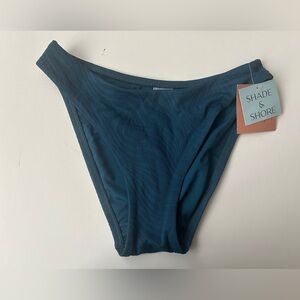 Women's Jacquard Extra High Leg Low-Rise Cheeky Bikini Bottom Size Small